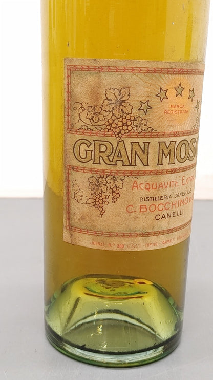 Grappa 193344 Gran Moscato Canelli Acquavite Extra Bocchino botte. 100cl