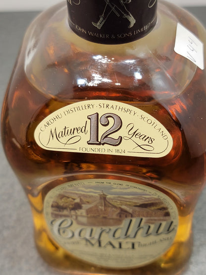 Whisky Cardhu 12 years 1980s Pure Highland Malt Scotch Whisky bott.75 cl 40%