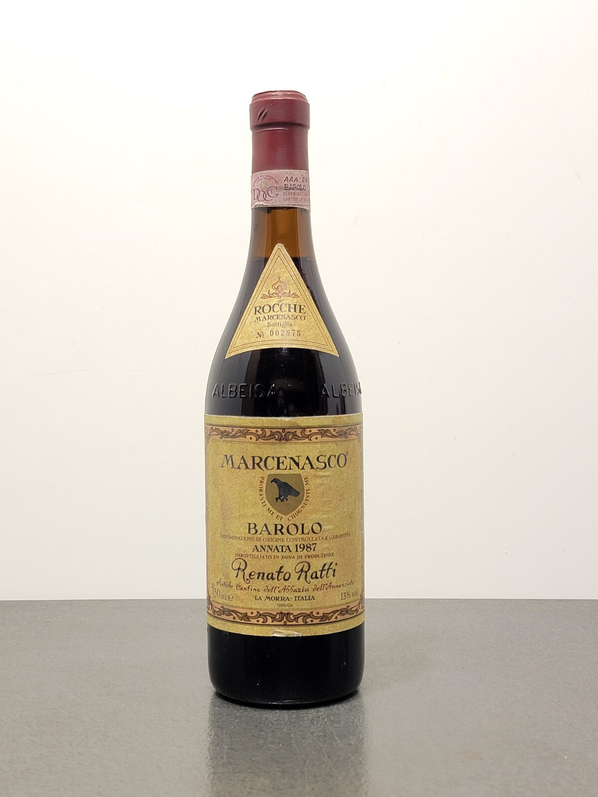Barolo Renato Ratti 1987 Rocche Marcenasco Abbazia dell'Annunziata bott. 75 cl