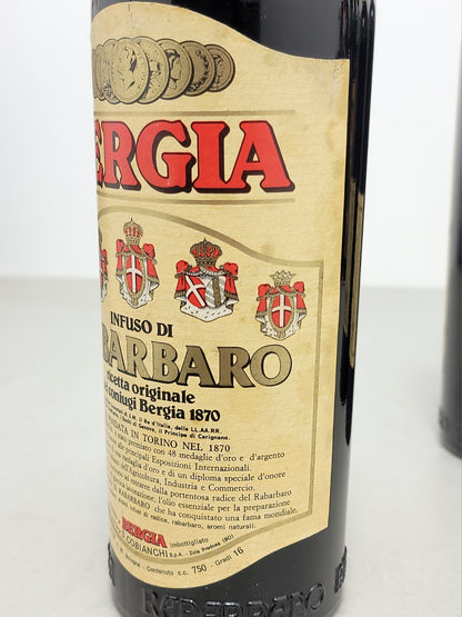 Liquore Bergia Rabarbaro S.Cobianchi anni 70 bott. 75 cl 16%