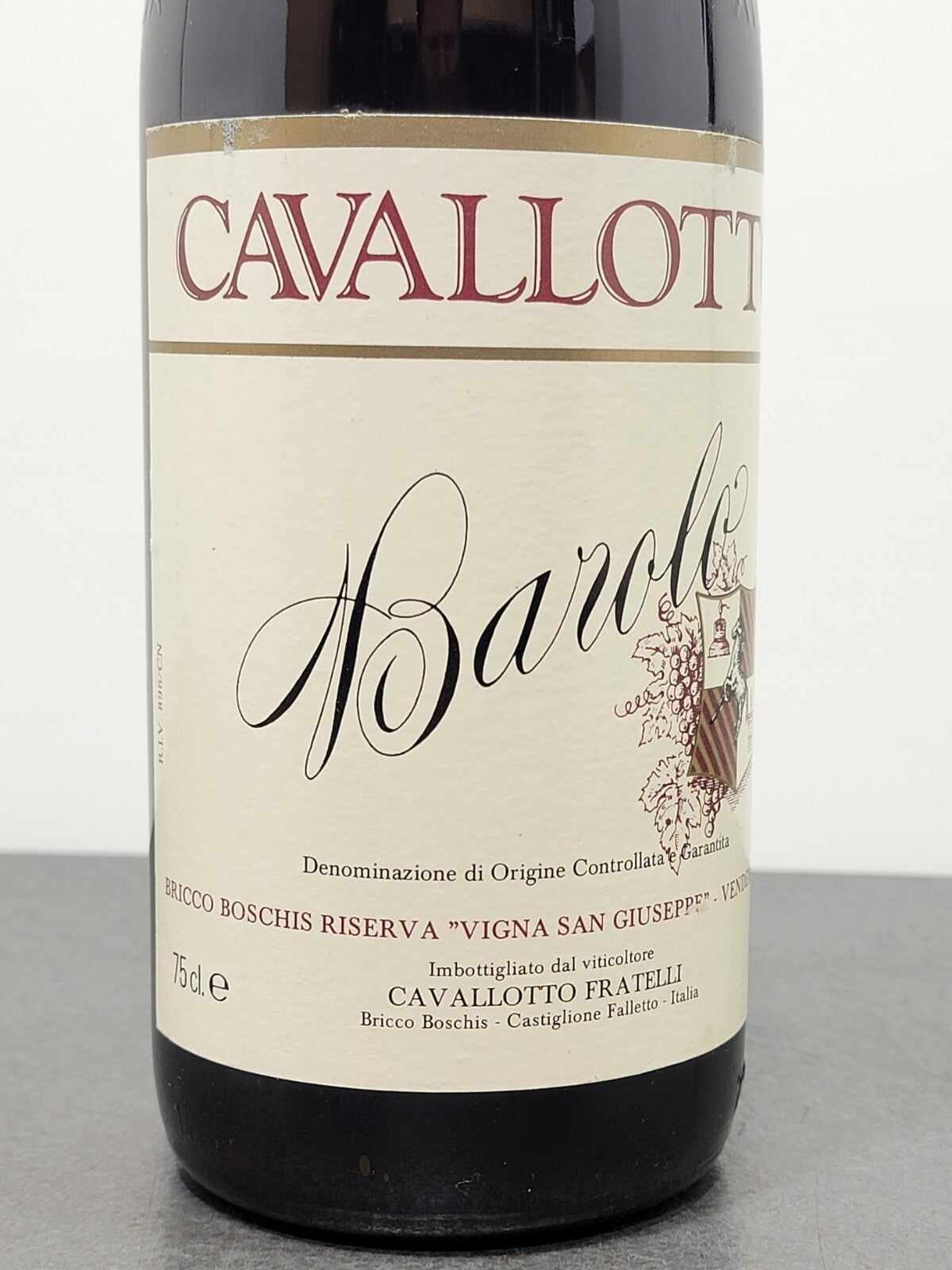 Barolo Cavallotto 1981 Bricco Boschis Riserva Vigna San Giuseppe bott.75 cl 14%