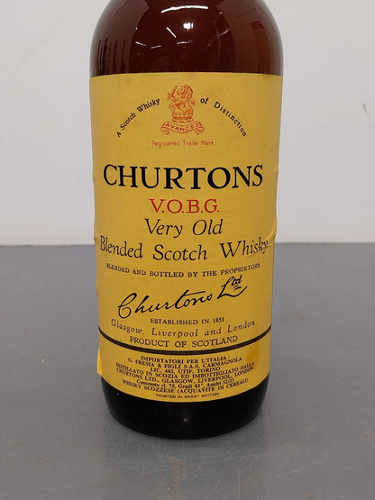 Churton's V.O.B.G Very Old Blended Scotch Whisky Anni 60 bott..75 cl 43%