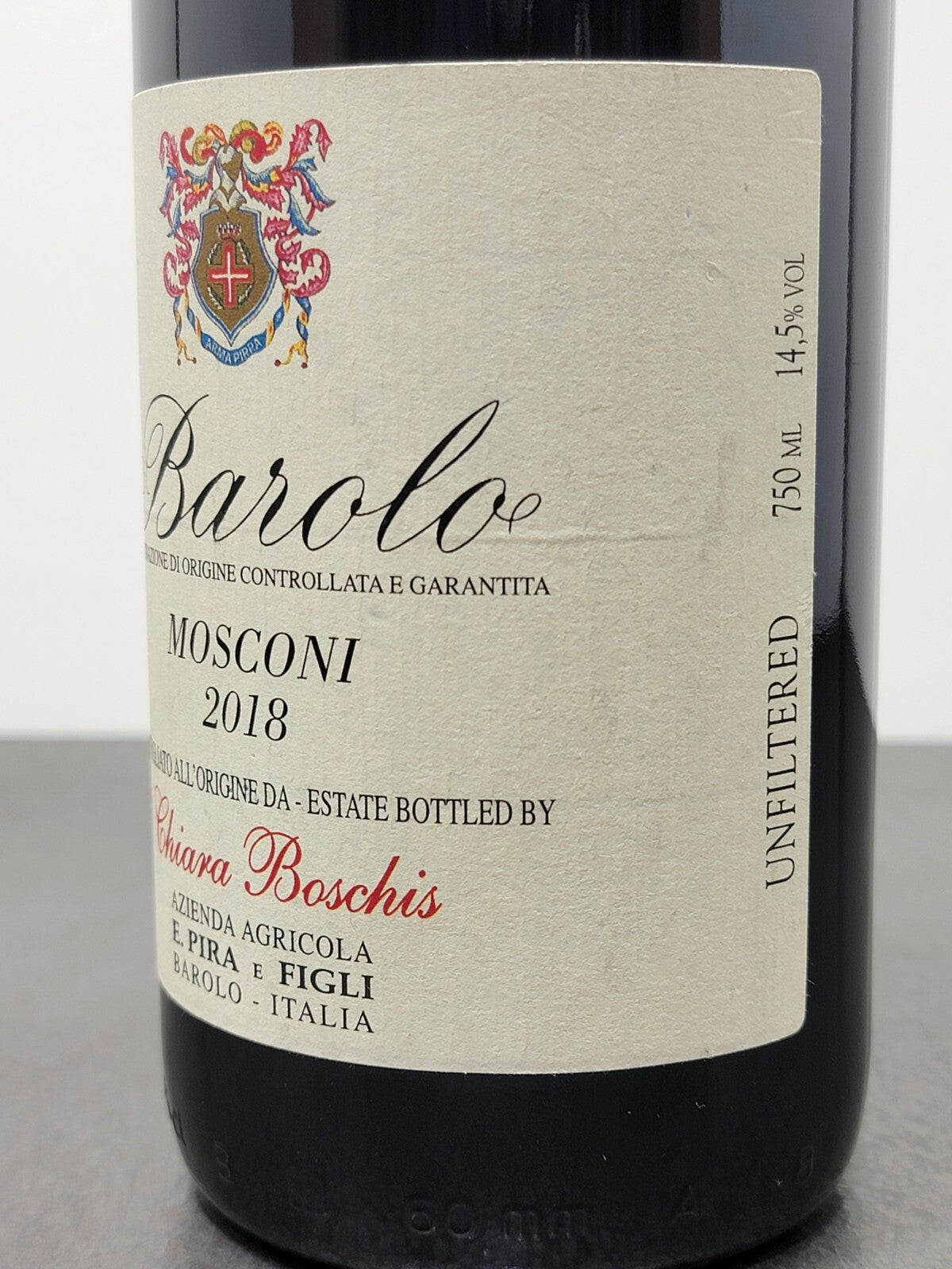 Barolo Mosconi Chiara Boschis 2018 Vino Biologico E.Pira & Figli 75 cl 14.5%