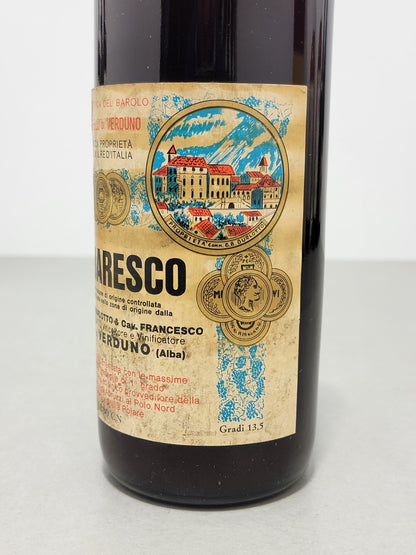 Barbaresco Castello Di Verduno 1967  G.B .Burlotto bott.. 72 cl 13.5%