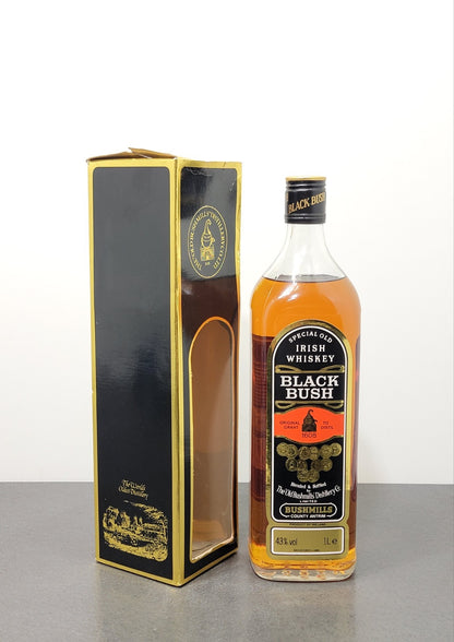 Whisky Bushmills Black Bush Irish Single Malt Whisky 1980s bott. 1 Litro 43%