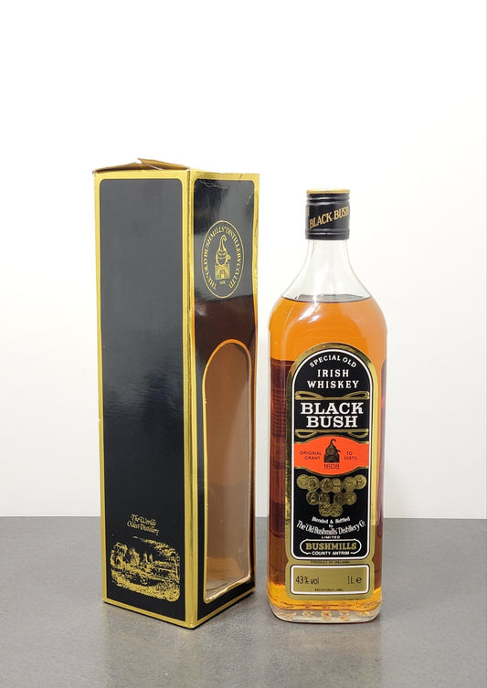 Whisky Bushmills Black Bush Irish Single Malt Whisky 1980s bott. 1 Litro 43%