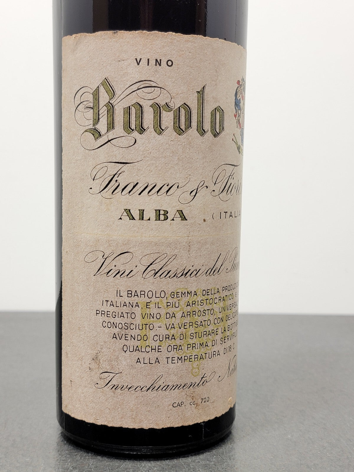 Barolo Franco Fiorina 1961 bott. 75 cl 13.5%