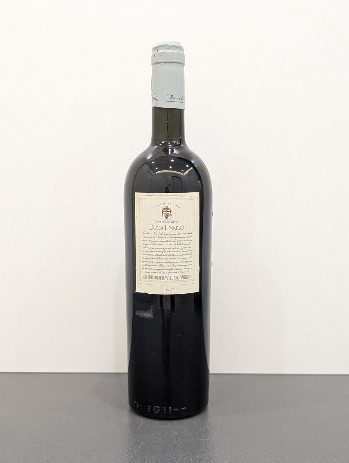 DUCA DI SALAPARUTA DUCA ENRICO 1995 VINO ROSSO SICILIA Cl 75