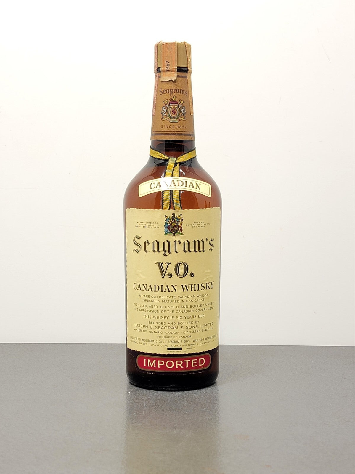 Whisky Canadian Seagram's V.O. 1967 6 Years Old bott.75 cl 43%