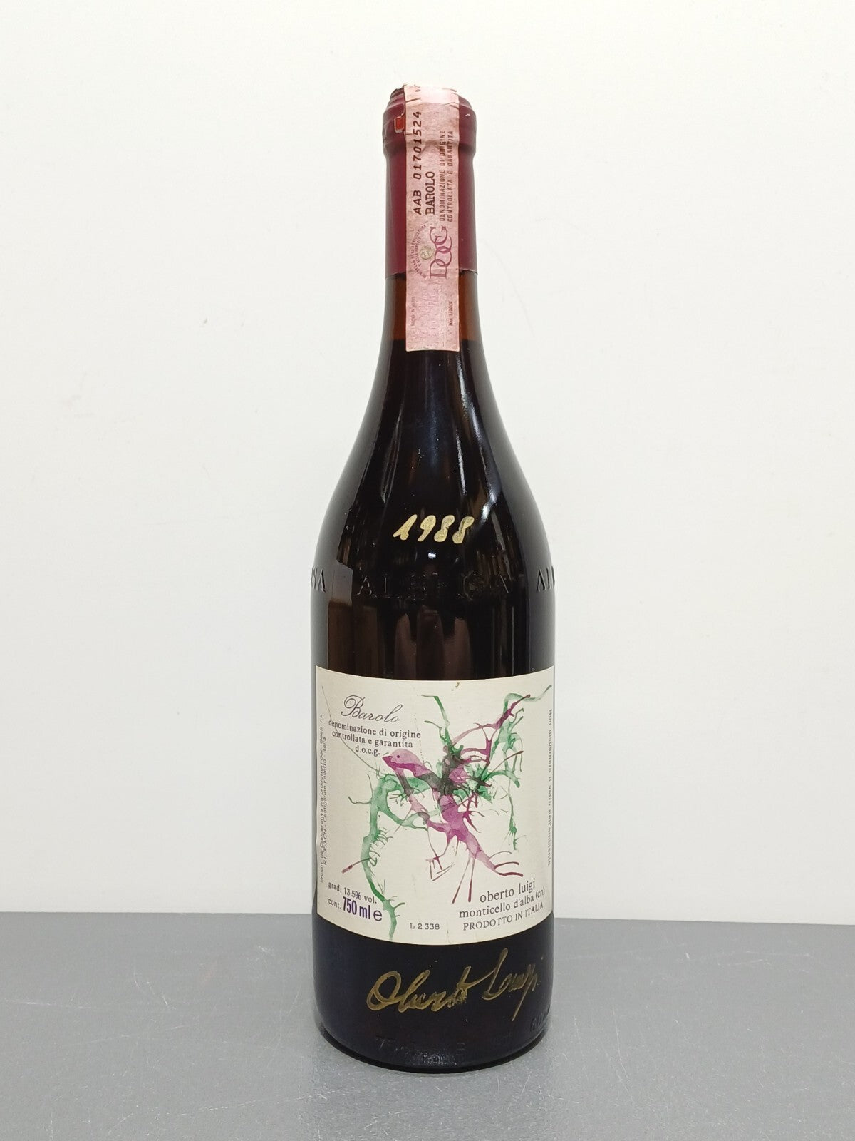 Barolo 1988 Oberto Luigi Monticello D'alba [Firmato Da Oberto Luigi] bott.75 cl