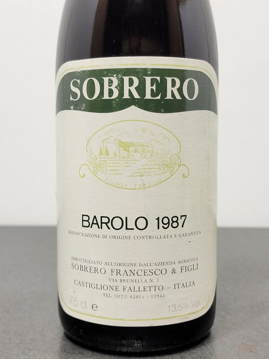 Barolo Sobrero 1987 Francesco & Figli Castiglione Falletto bott. 75 cl 13.5%