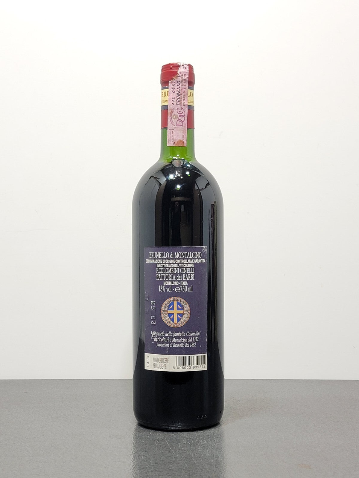 Brunello Di Montalcino Fattoria dei Barbi 1993 botti. 75 cl 13%