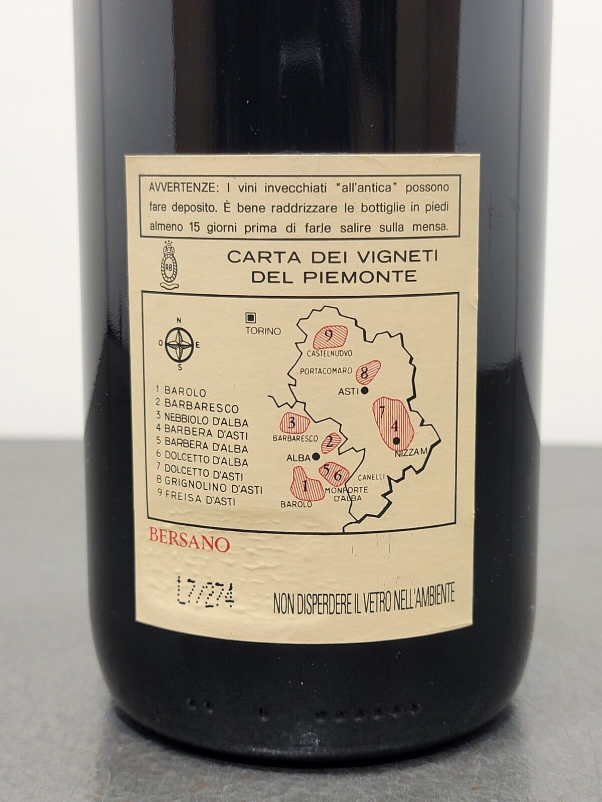 Barbaresco Bersano 1994 Nizza Monferrato bott. 75 cl 13.5 %