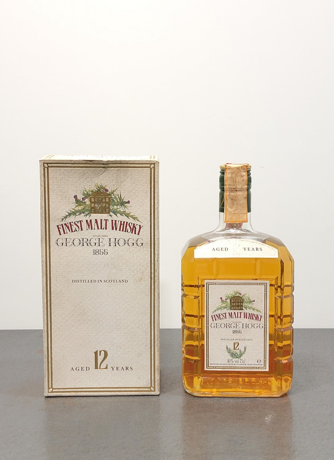 Whisky George Hogg 12 Years Old 1980s Finest Malt Scotch Whisky bott. 7540%