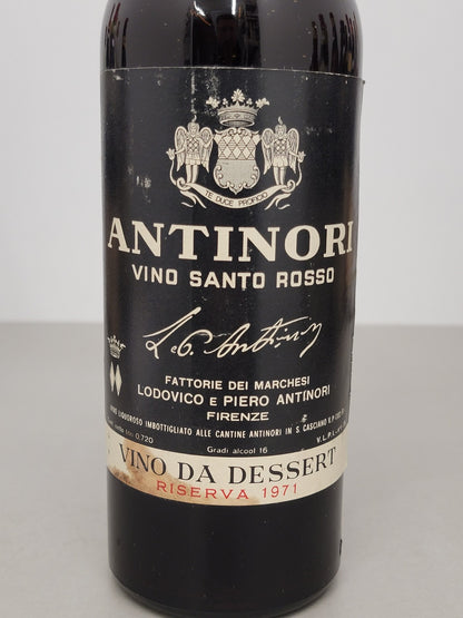 Vino Santo Antinori 1971 Riserva Vino Rosso Da Dessert bott. 72 cl 16%