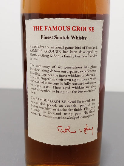 Whisky Famous Grouse Finest Scotch Whisky bott.0.75 cl anni 6070