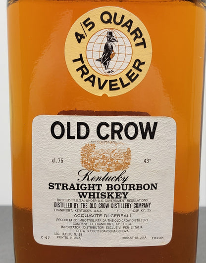 Whisky Old Crow Traveller 1967 Kentucky Straight Bourbon bott. 75 cl 43%