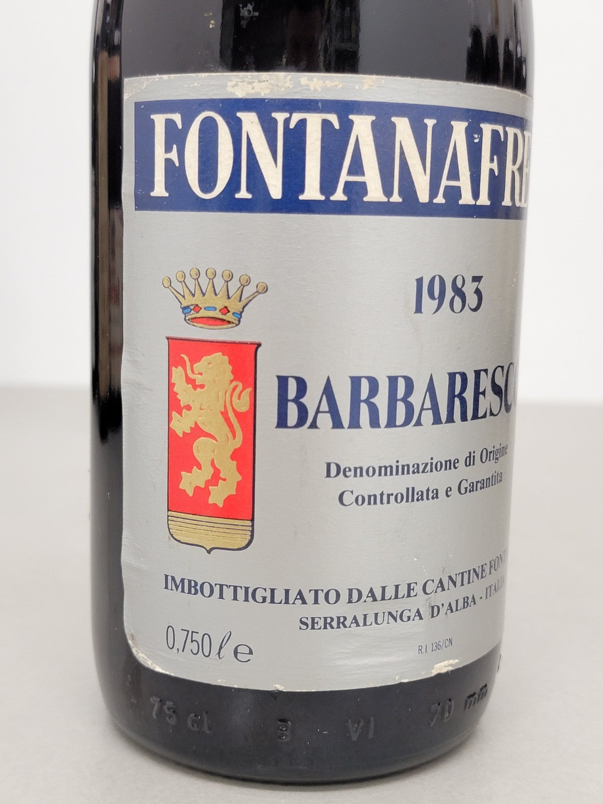 Barbaresco Fontanafredda 1983 Serralunga D'Alba 75 cl 13%