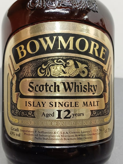 Whisky Bowmore 12 years Old Islay Single Malt anni 80 bott.75 cl 43%