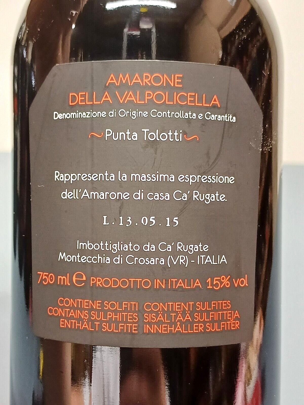 Amarone 2012 Ca'Rugate Punta Tolotti Amarone Della Valpolicella bott. 75 cl