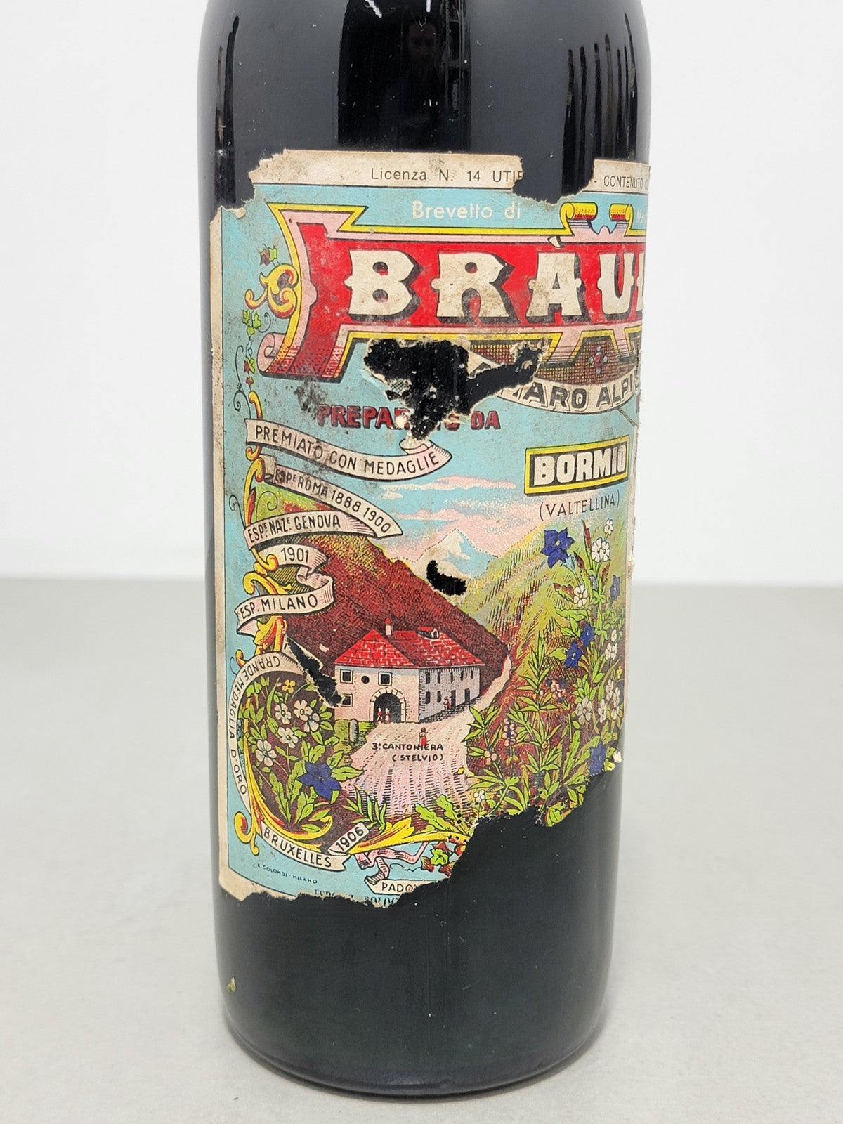 Amaro Alpino Braulio 1960s F. Peloni  Bormio Valtellina bott. 75 cl 21%