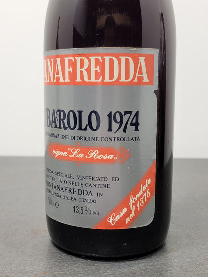 Barolo Fontanafredda 1974 Riserva Speciale Vigna La Rosa bott.75 cl 13.5%