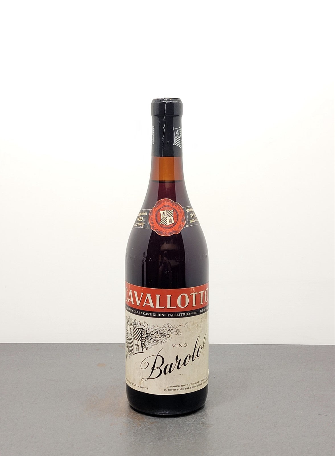 Barolo Cavallotto Bricco Boschis 1970 Castiglione Falletto bott.72 cl 14%