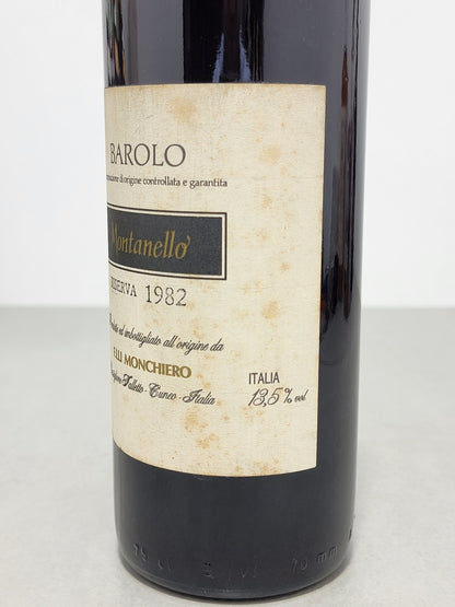 Barolo Montanello Riserva 1982 F.lli Monchiero Castiglion Falletto 75 cl 13.5%