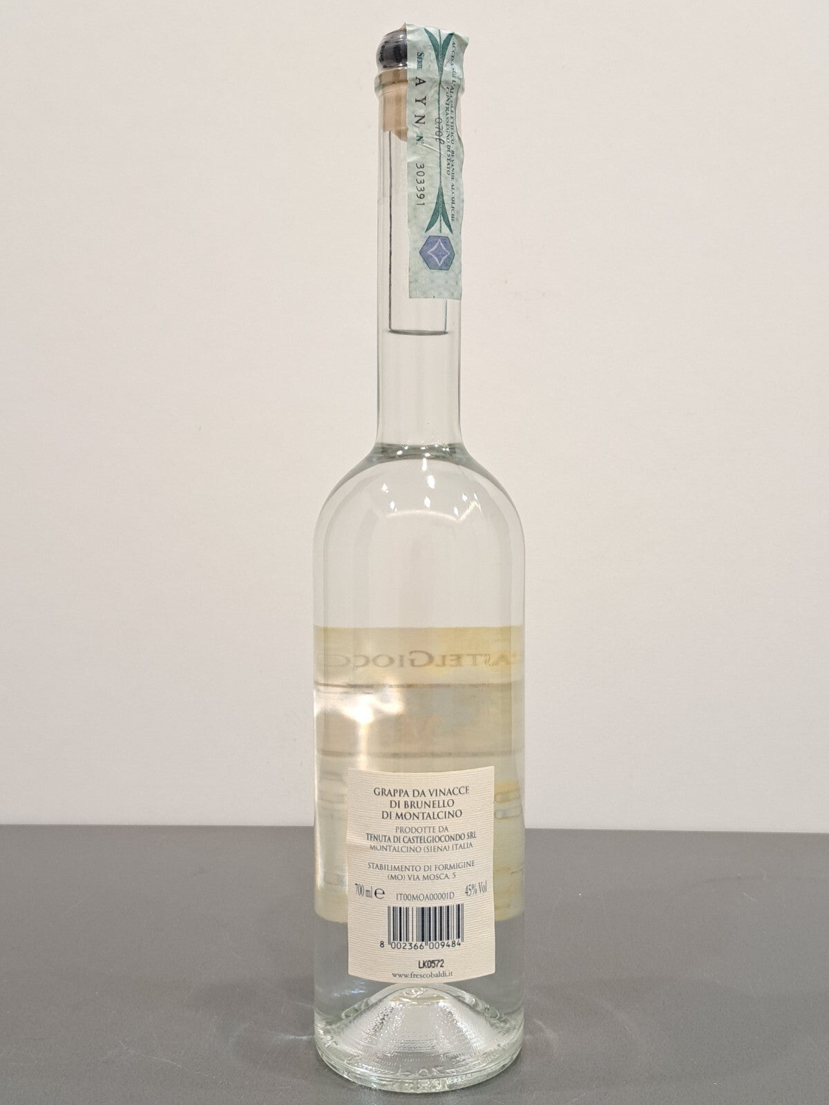 Grappa Di Brunello di Montalcino, CastelGiocondo. Anni 2010, Cl 70, 45%