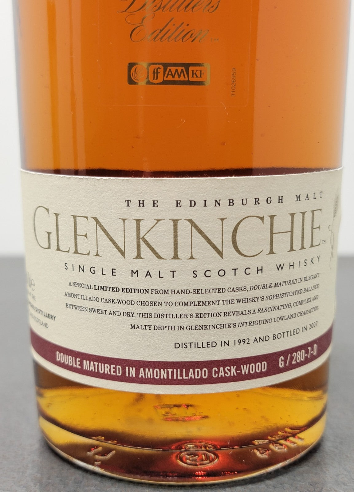 Whisky Glenkinchie 15Y 1992 Single Malt Scotch Imbottigliato 2007 bott 70 cl 43%