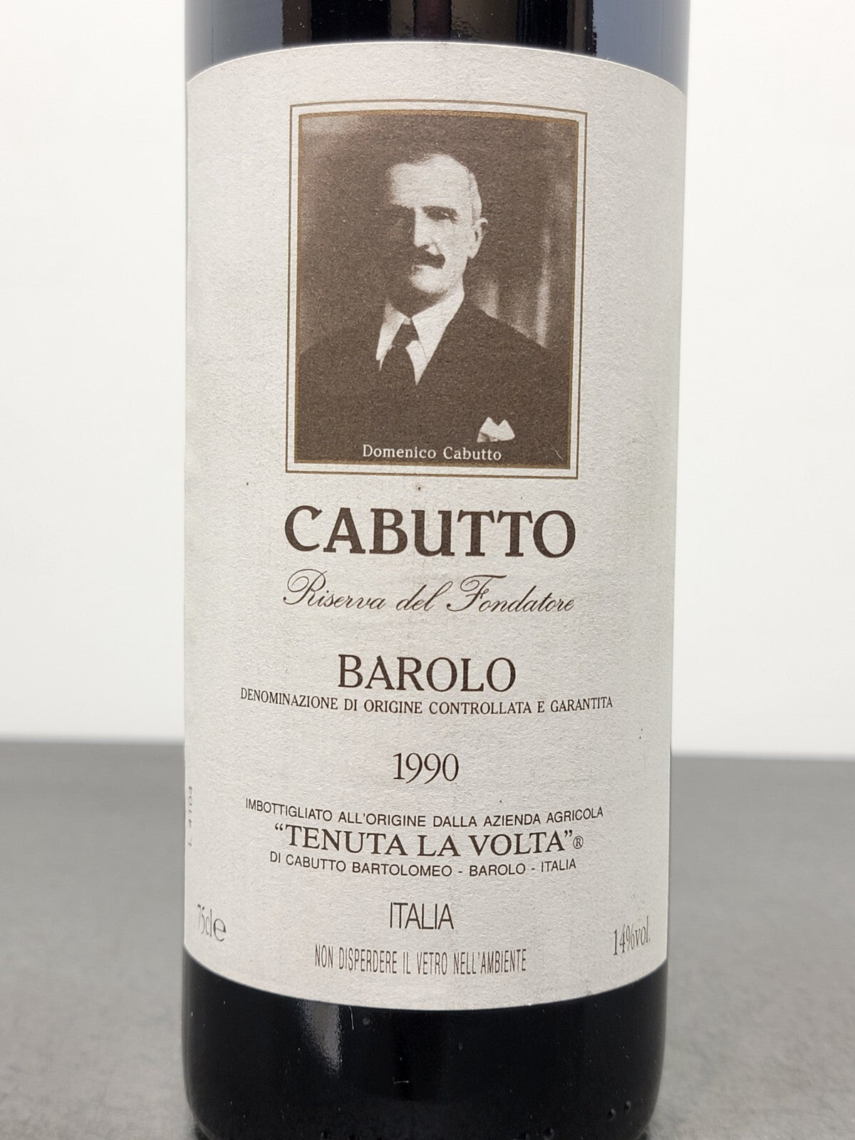 Barolo Cabutto 1990 Tenuta La Volta Riserva del Fondatore bott.75 cl 14 cl