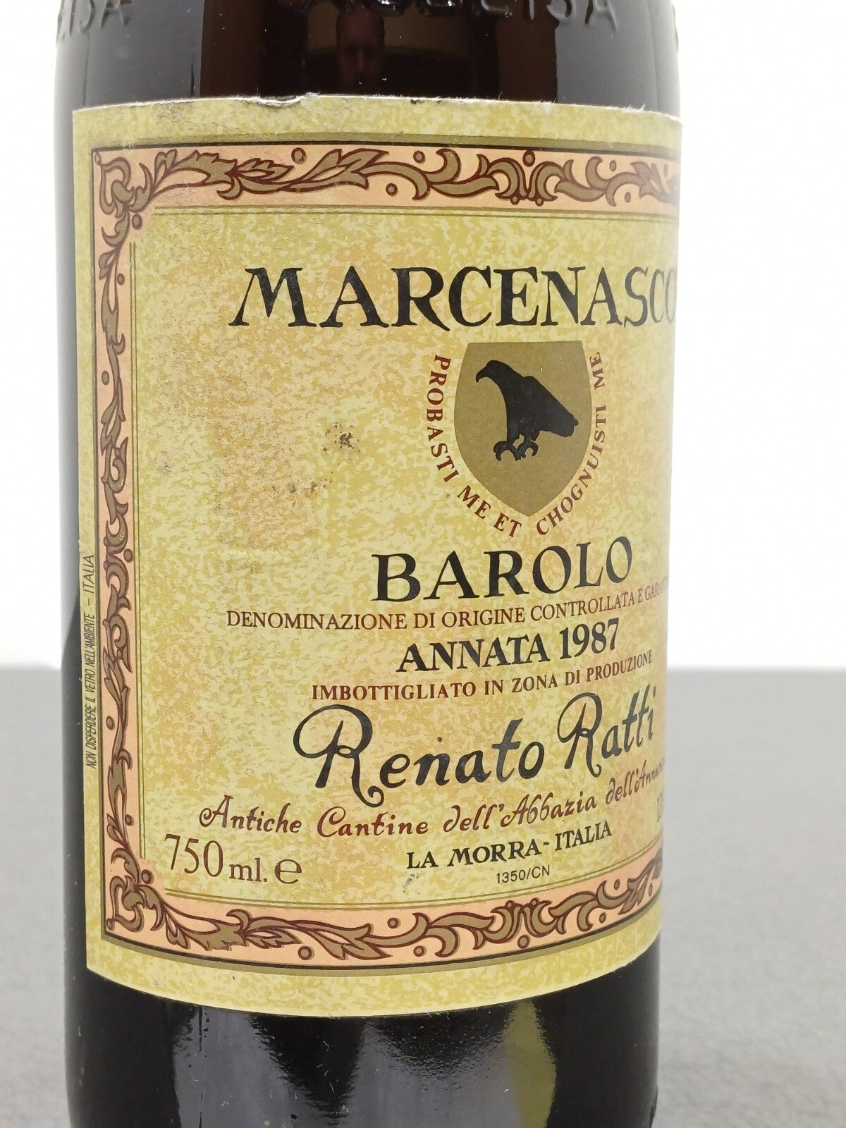 Barolo Renato Ratti 1987 Marcenasco Conca Abbazia dell'Annunziata bott.75 cl