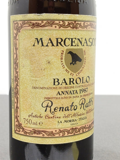 Barolo Renato Ratti 1987 Marcenasco Conca Abbazia dell'Annunziata bott.75 cl