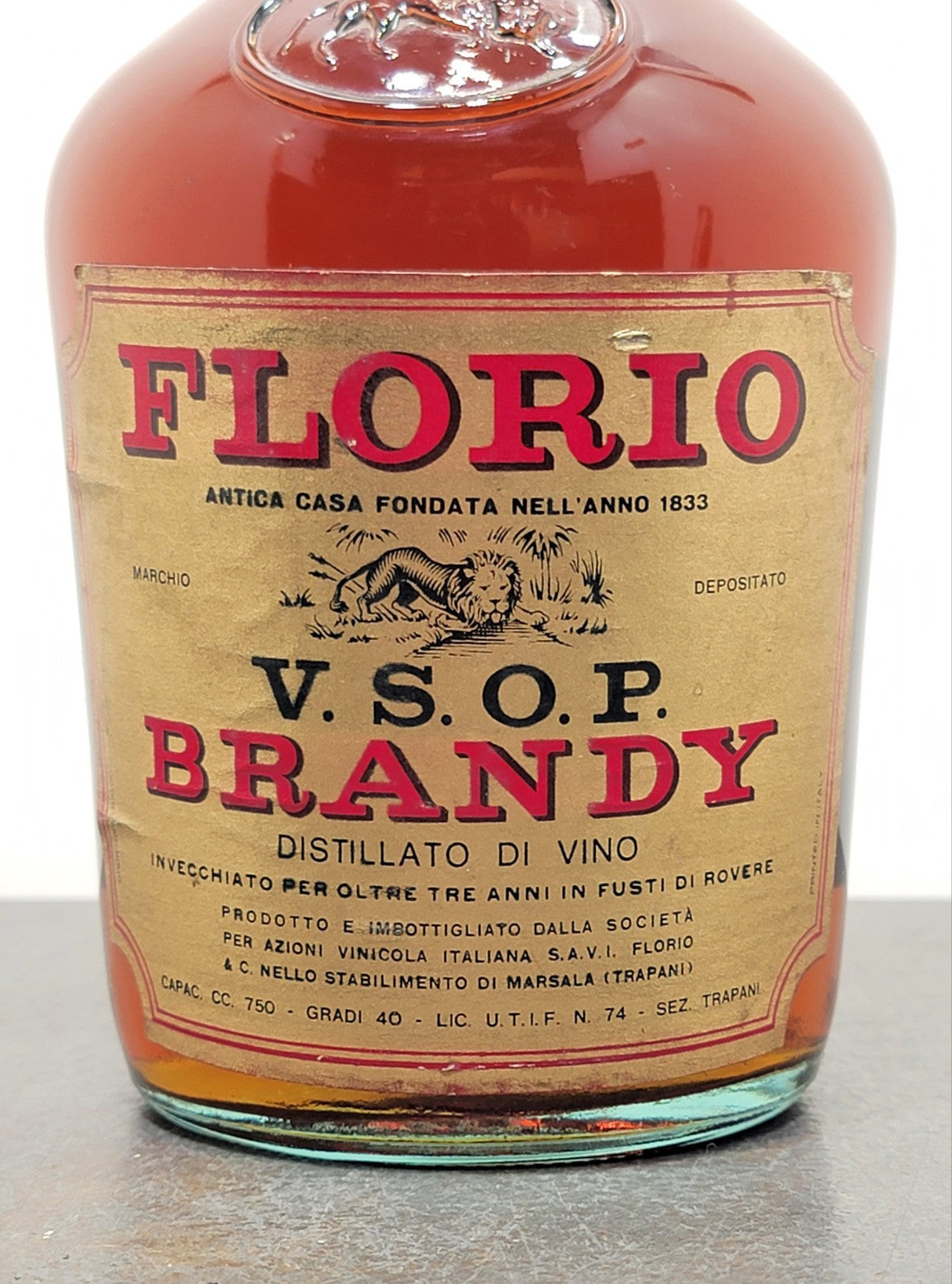 Brandy Florio 1960s bott. 75 cl 40%