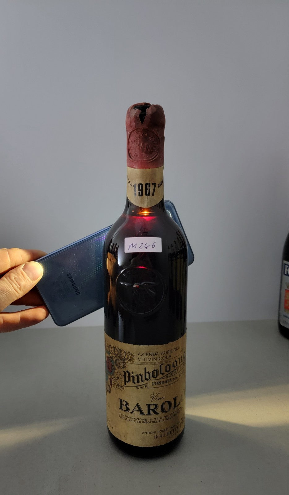 Barolo Pinbologna 1967 Rocchetta Tanaro bott.72 cl 13,8%