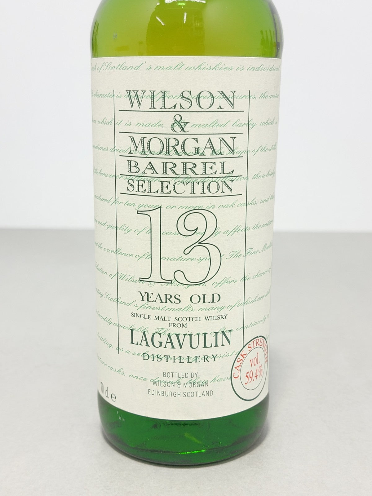 Whisky Lagavulin 13 years Wilson&Morgan 1979 Imb.1993 Cask Strength 70 cl 59,4%