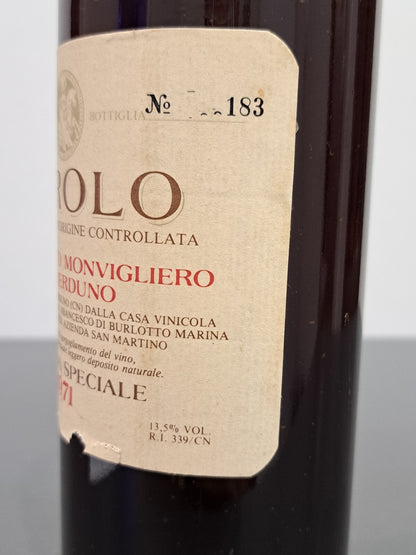 Barolo G.B. Burlotto 1971 Monvigliero In Verduno Riserva Speciale bott.75 cl