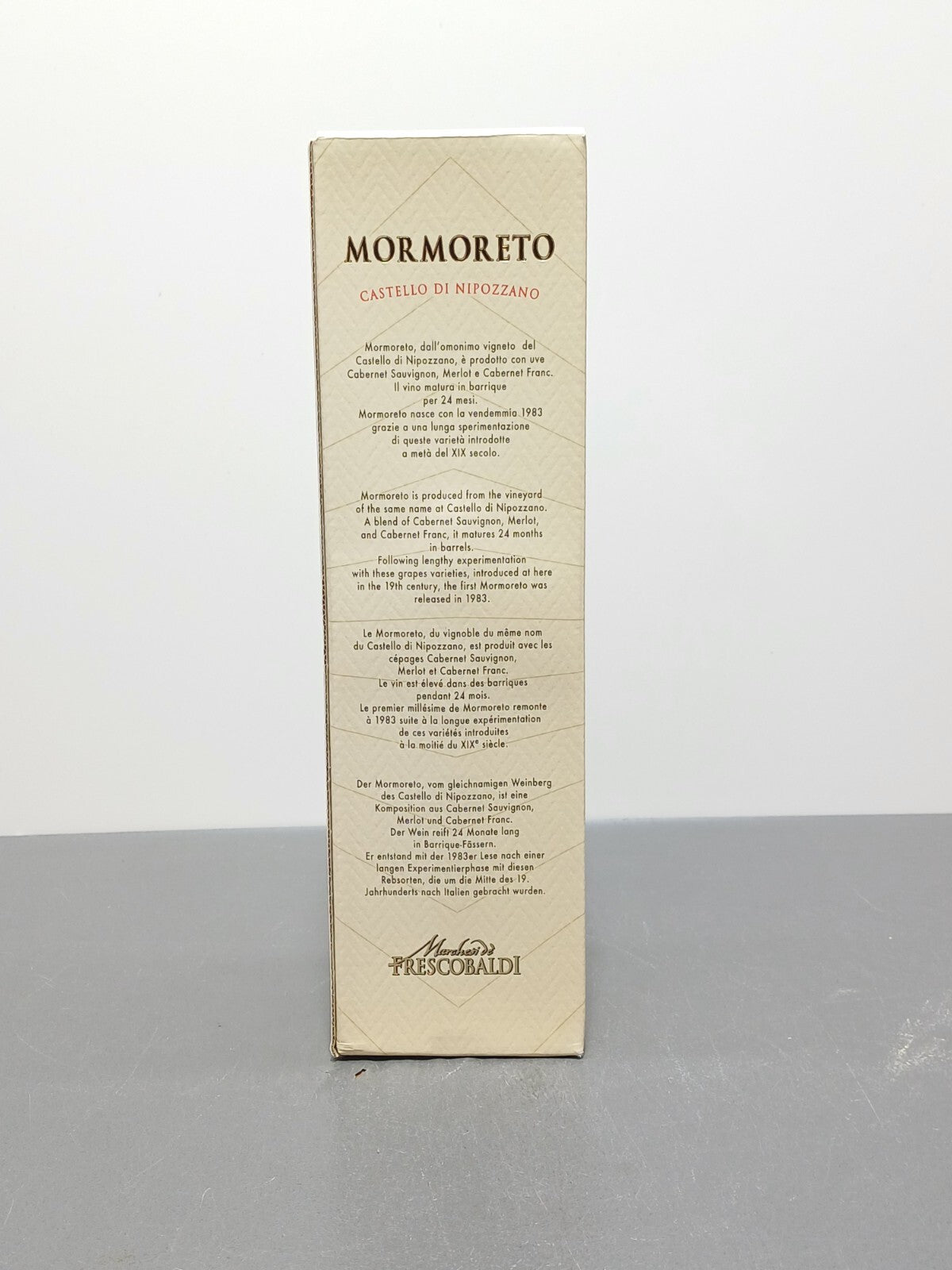 1x Mormoreto Marchesi de Frescobaldi 2006  Castello Nipozzano bott.. 75 cl 14,5%