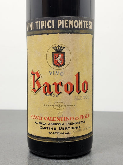 Barolo Cavo Valentino 1958 Cantine Derthona bott.70 cl 13.5%