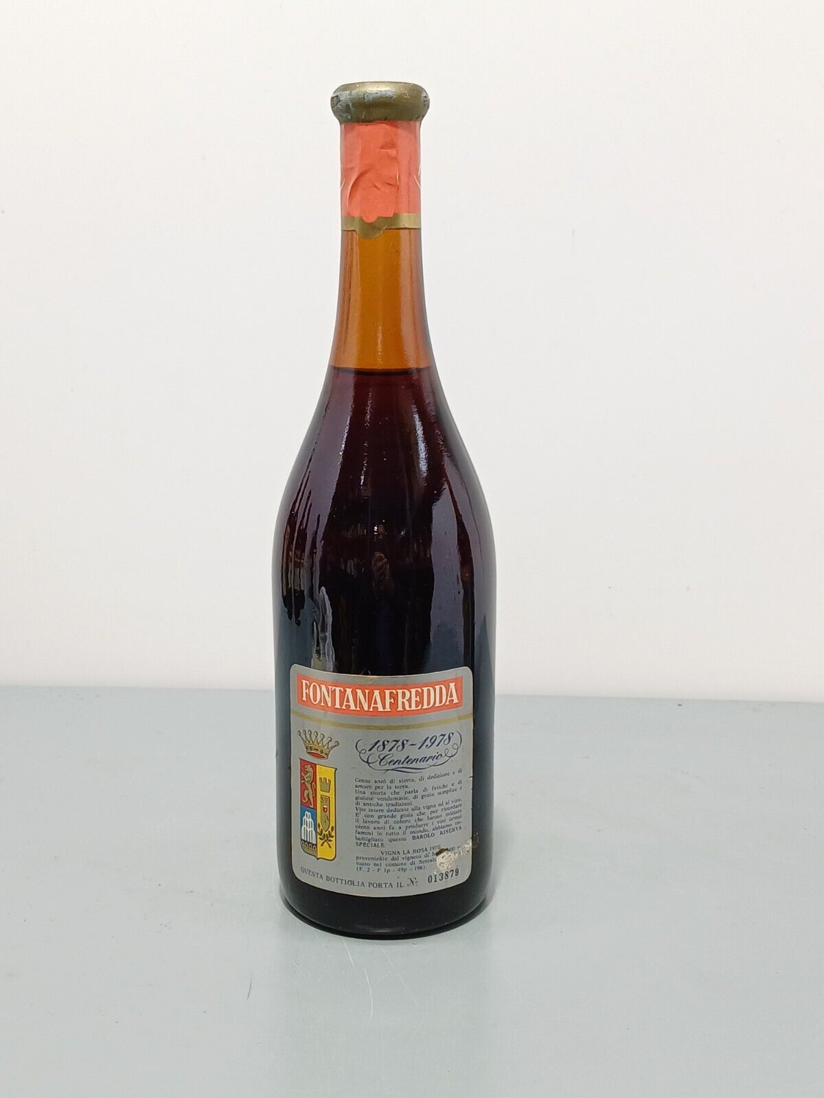 Barolo Fontanafredda Riserva Speciale 1970 Vigna La Rosa Centenario 75 cl 13%