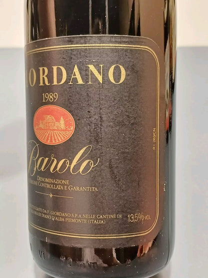 Barolo Giordano 1989 bott.75 cl 13.5%