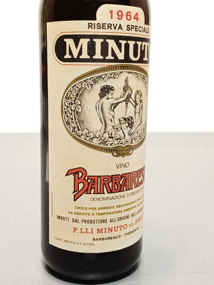 Barbaresco Fratelli Minuto 1964 Riserva Speciale bott. 72 cl 13% Tappo Nero