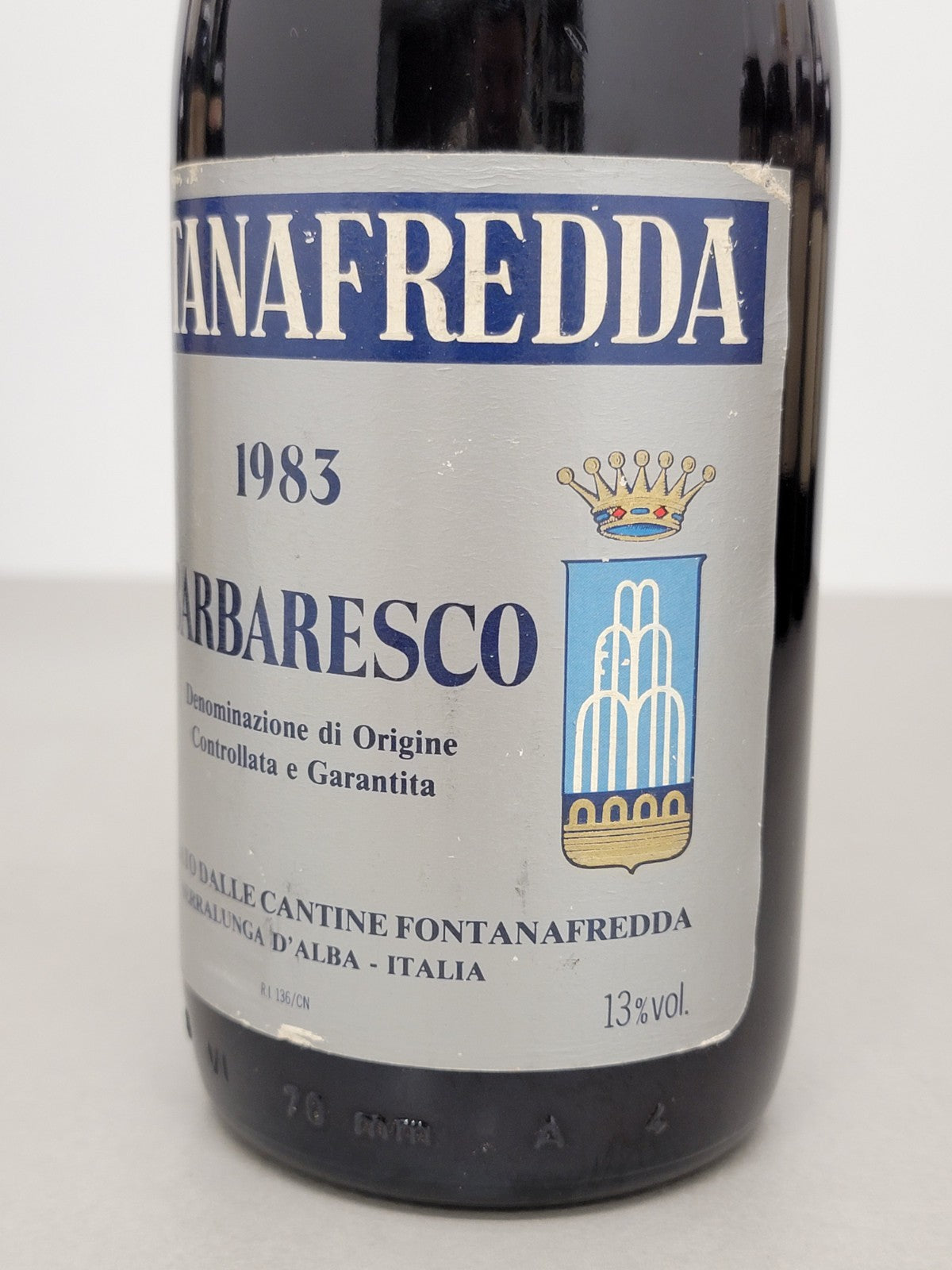 Barbaresco Fontanafredda 1983 Serralunga D'Alba 75 cl 13%