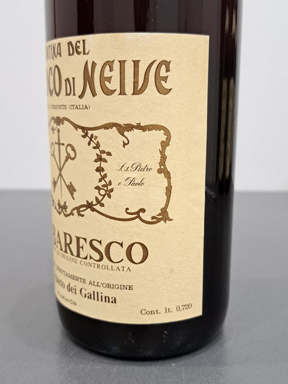Barbaresco Parroco di Neive 1974 Vigneto dei Gallina bott. 75 cl 13.7%