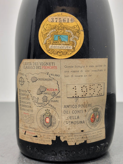 Barbaresco Bersano 1952 Riserva Cremosina Nizza Monferrato bott..75 cl 13.5%