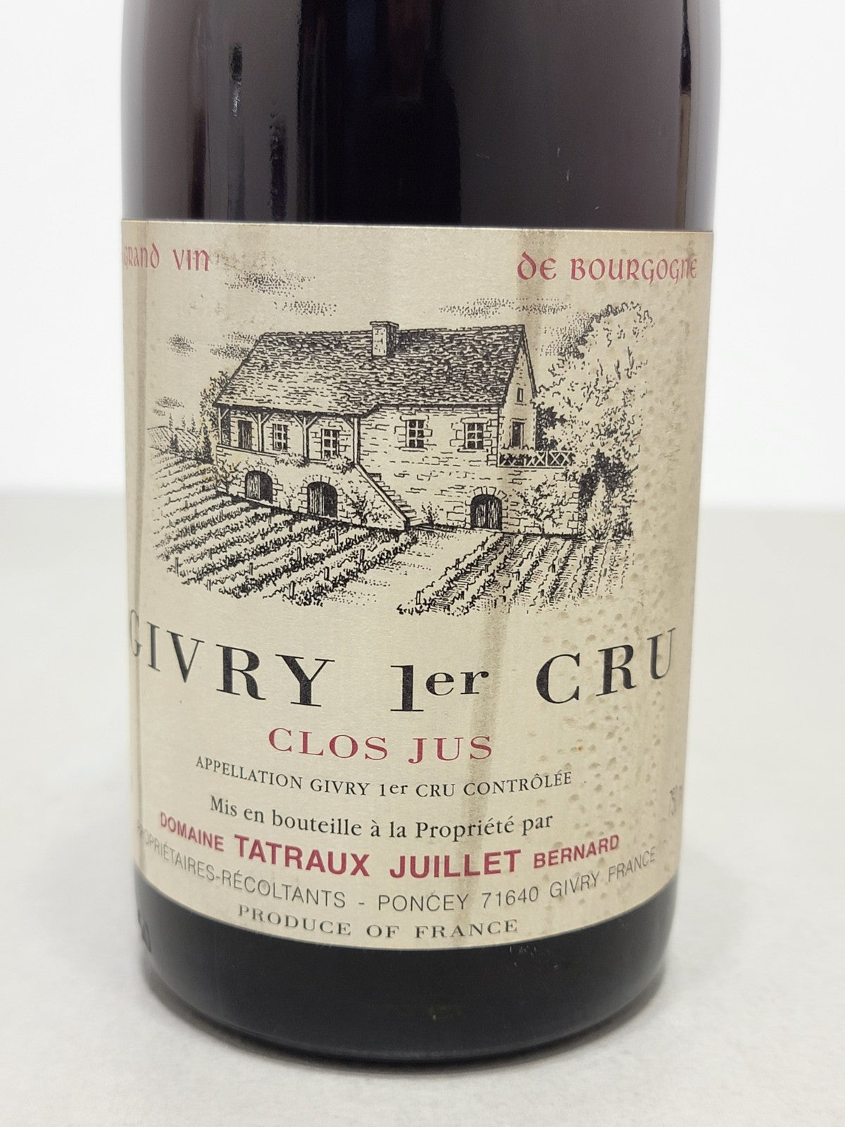 Givry 1er Cru Clos Jus 2004 Domaine Tarraux Jean bott.75 cl 13 %