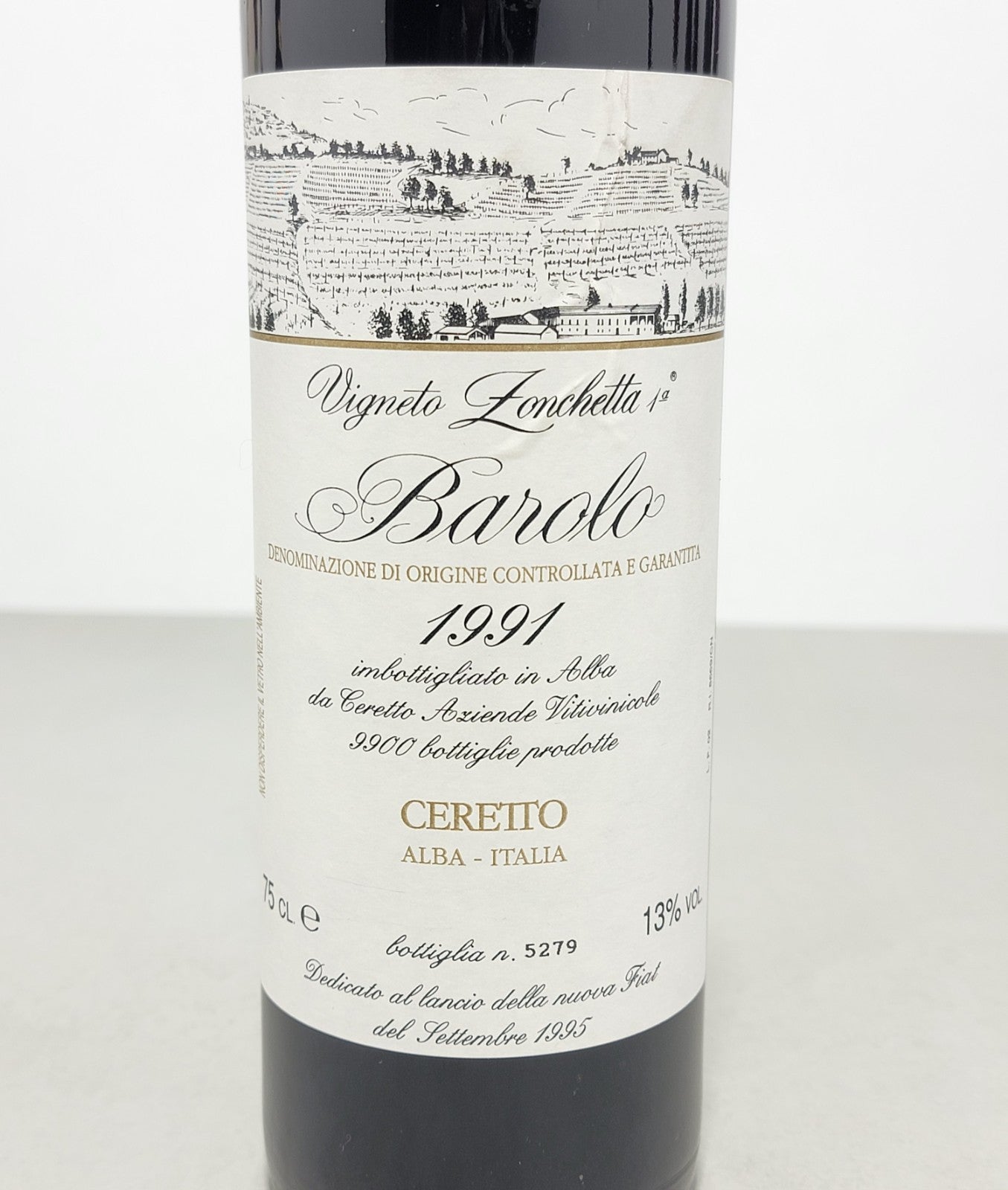 Barolo Ceretto Vigneto Zonchetta 1991 bott.75cl 13%