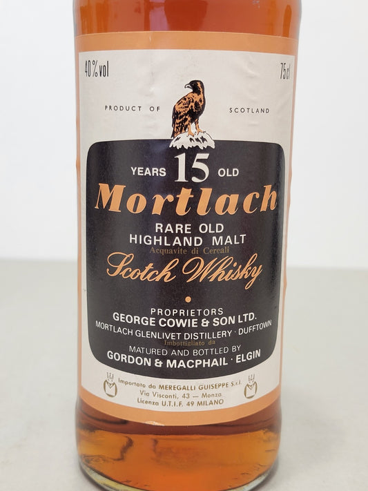 Whisky Mortlach 15 years Gordon &MacPhail 1980s Rare Old Scotch Whisky 75 cl 40%