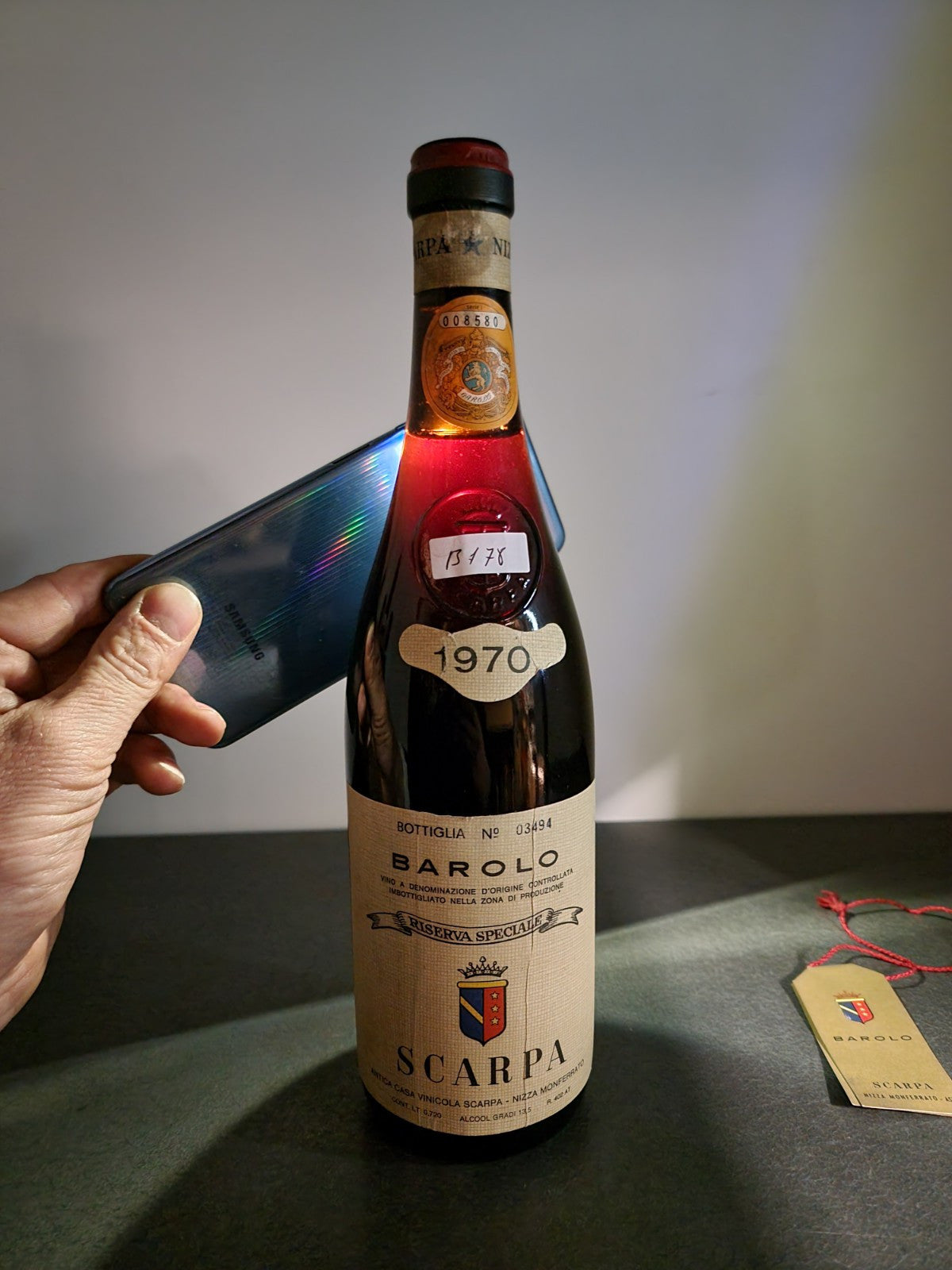 Barolo Scarpa Riserva Speciale 1970 Nizza Monferrato bott. 72 cl 13.5%