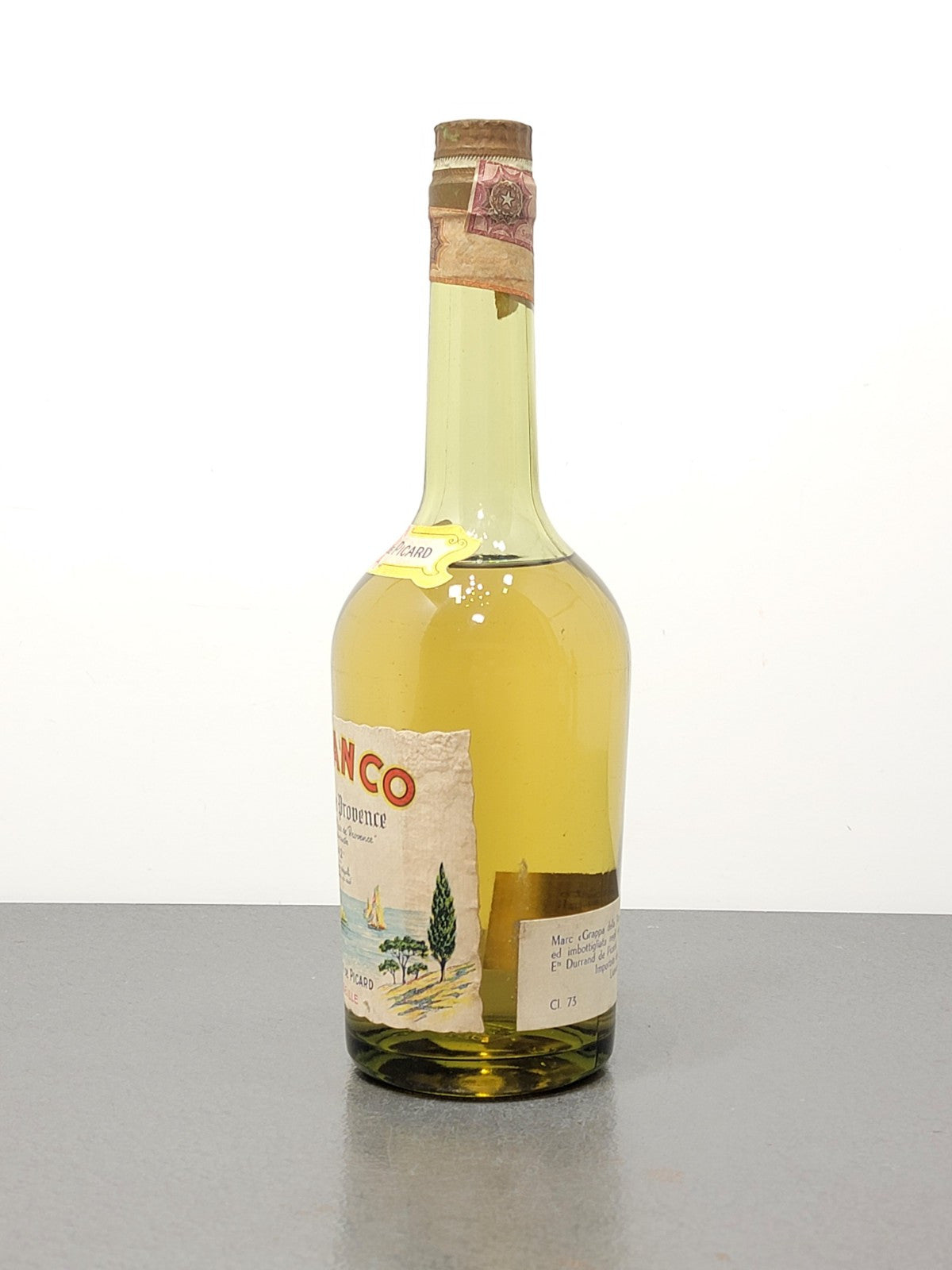 Grappa Calanco Mark De Provence 1960s Durrand de Picard bott. 73 cl 43%